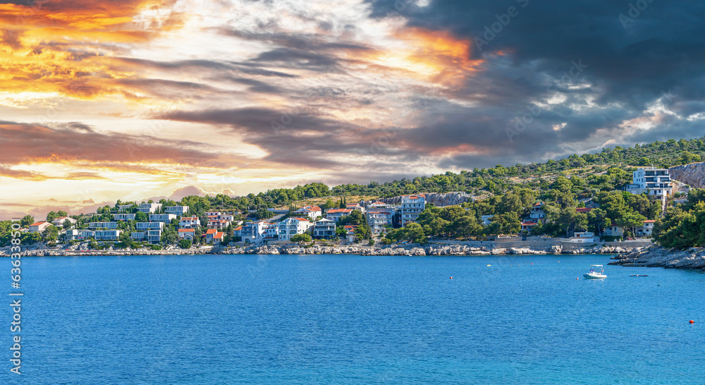 Coast of the sea. Dalmatia, Croatia.