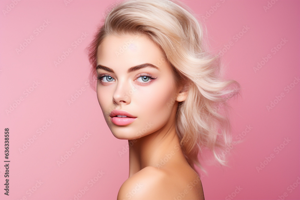 Generative ai collage image of attractive lady enjoy spa salon procedure Generative ai collage image of attractive lady enjoy spa salon procedure