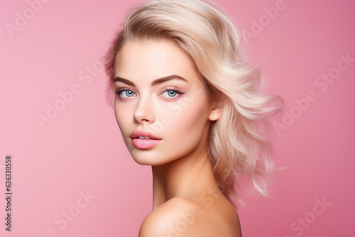 Generative ai collage image of attractive lady enjoy spa salon procedure