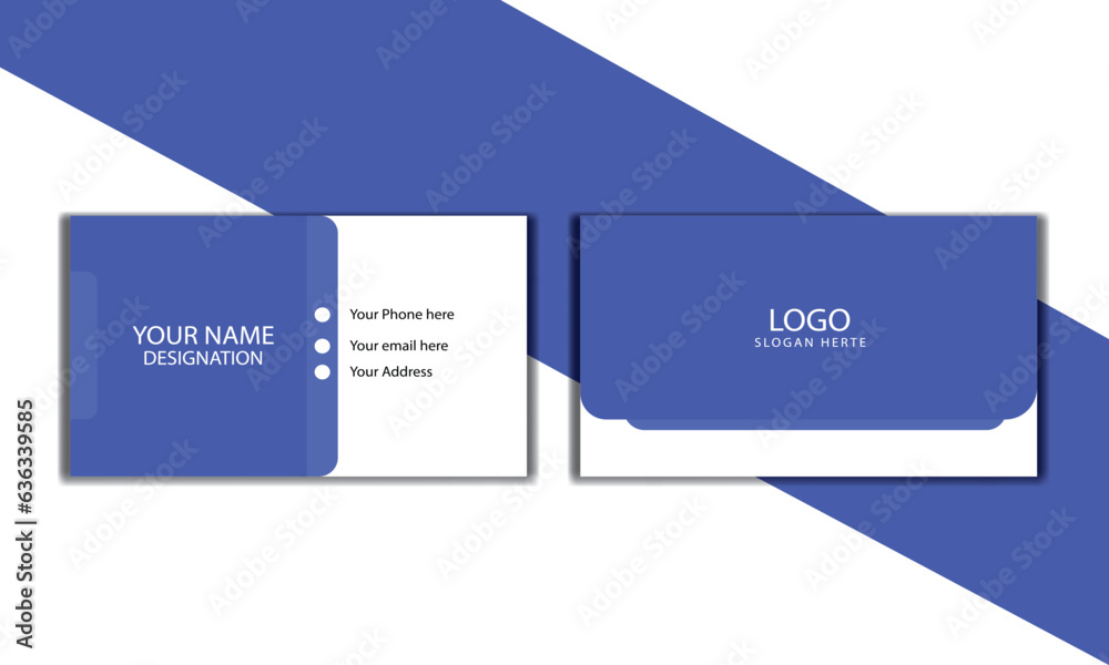 Simple Design and c color business card. Creative business card design. Vector illustration business card layout. 