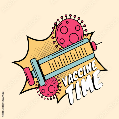 Vaccine Time Sticker