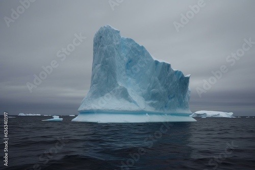 An iceberg, with its tip peeking above the water, represents the concealed and submerged elements beneath. Generative AI © Beatriz