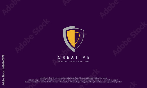 trusted shield protection logo design. suitable for business and technology logos