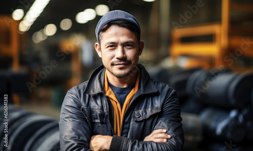 Skilled Factory Worker: Posing with Confidence