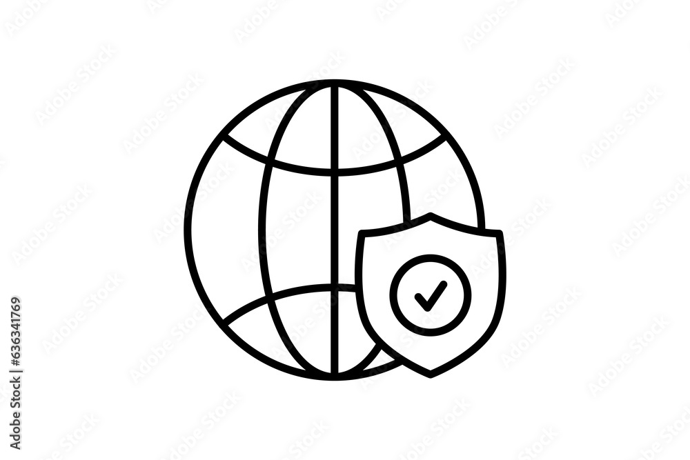Network Protection icon. Icon related to Search Engine Optimization. suitable for web site design, app, user interfaces. line icon style. Simple vector design editable Network Protection icon. Icon related to Search Engine Optimization. suitable for web site design, app, user interfaces. line icon style. Simple vector design editable