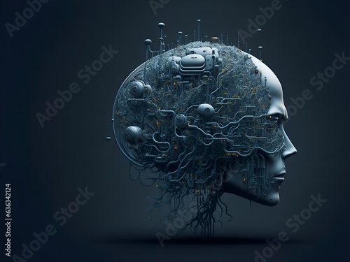 human brain with communicative digital assets