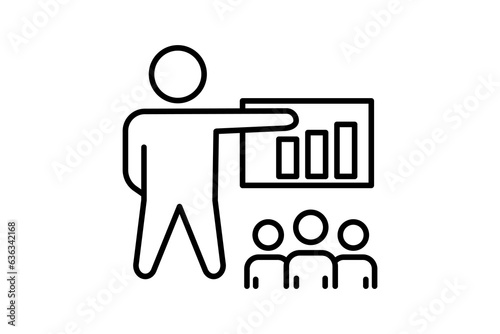 Search Engine Optimization Training icon. Icon related to Search Engine Optimization. suitable for web site design, app, user interfaces. line icon style. Simple vector design editable