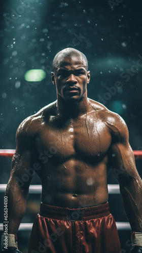 African American Boxer's Victory Story: A Cinematic Journey, Generative AI