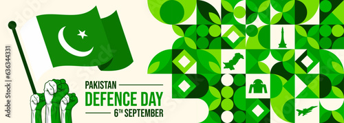 6th September Pakistan Defence Day Pak Army vector design.
