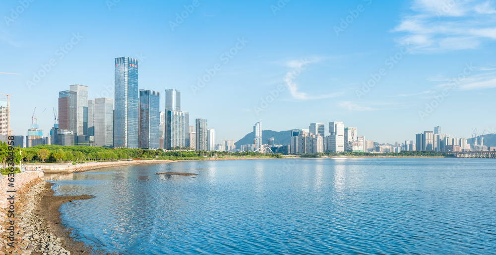 Naklejka premium Qianhai City Skyline, Shenzhen, Guangdong, China