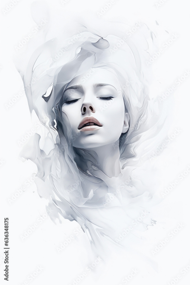Fototapeta premium Abstract Art Face (AI Generated)