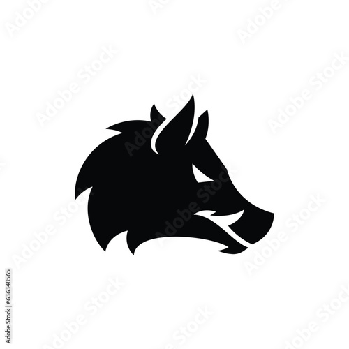 boar logo vector icon illustration