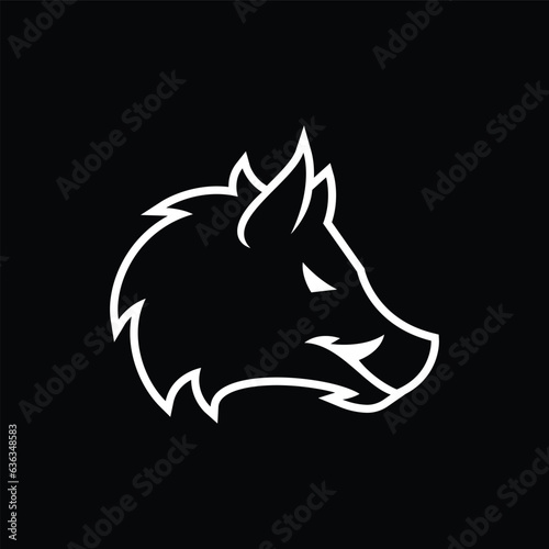 boar logo vector icon illustration