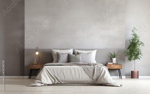 Bedroom Interior Design Luxurious Home Bedroom. Generative AI