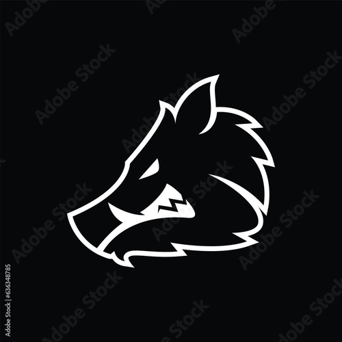 boar logo vector icon illustration