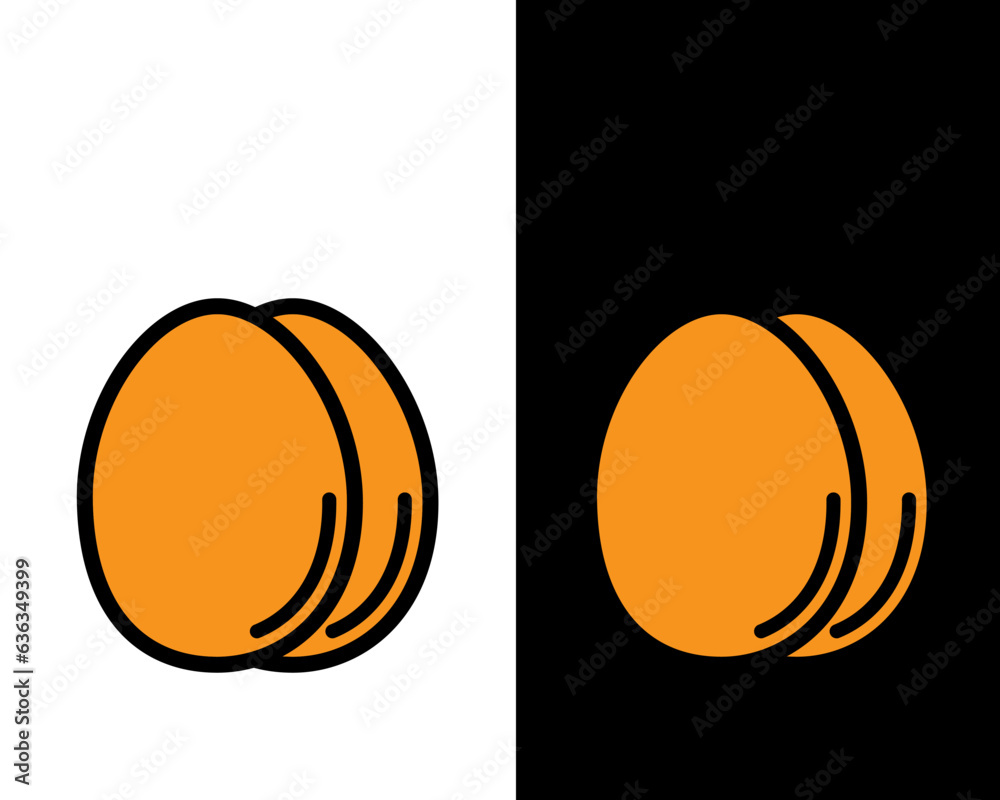 Egg icon vector logo design template flat style