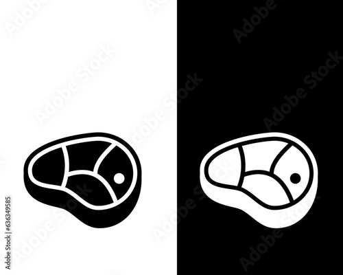 Food meat icon vector logo design template