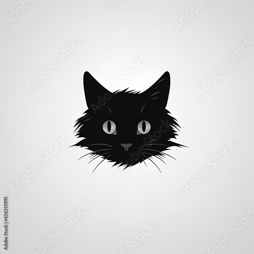 black cat on isolated white background © MaverickMedia