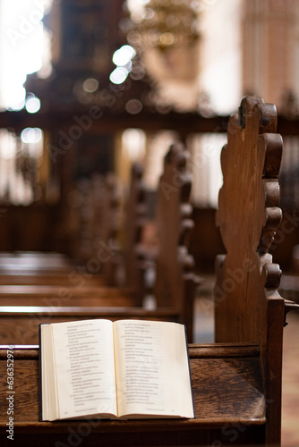 Closeup photos  og details og the interior from a Scandinavian chruch.