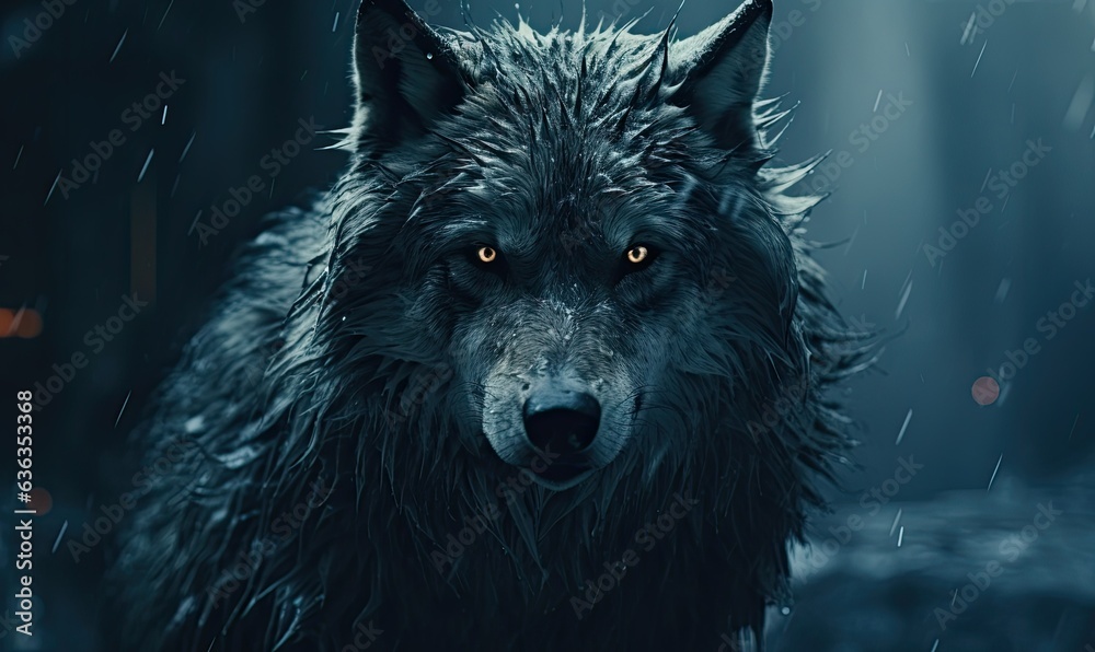 Happy Wildlife Portrait of a Wolf