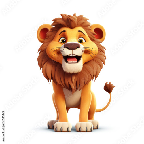 Lion illustration cartoon  AI Generated 