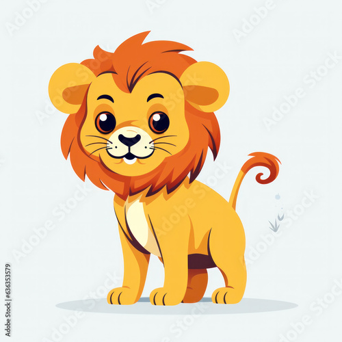 Lion illustration cartoon  AI Generated 