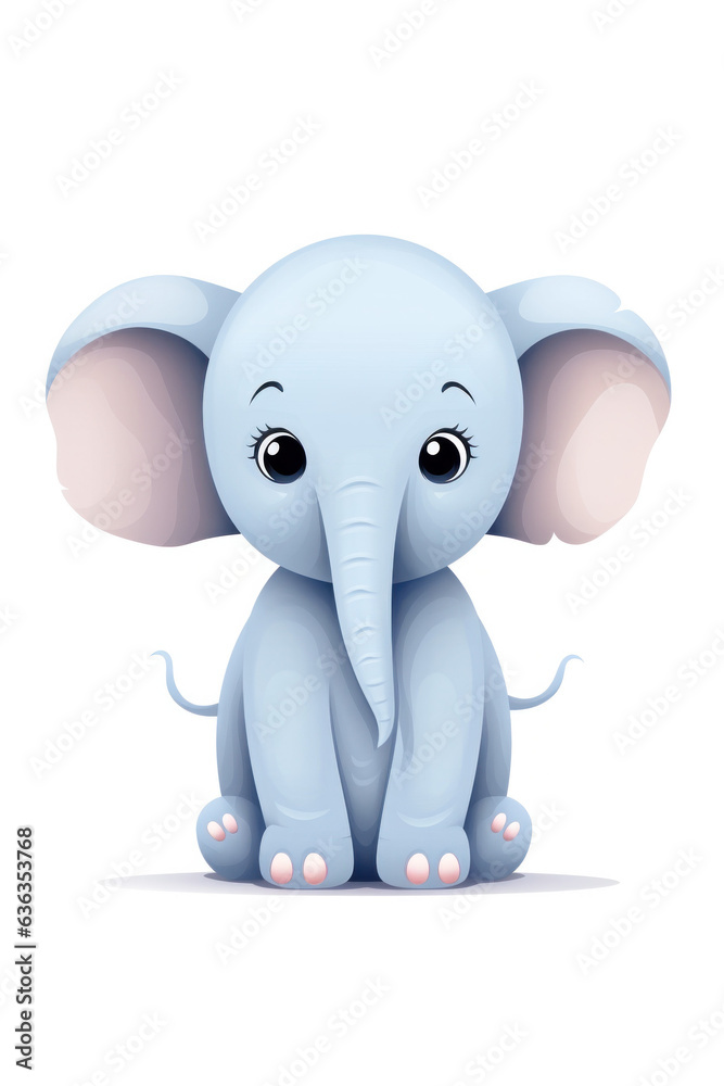 Elephant illustration cartoon (AI Generated) Elephant illustration cartoon (AI Generated)