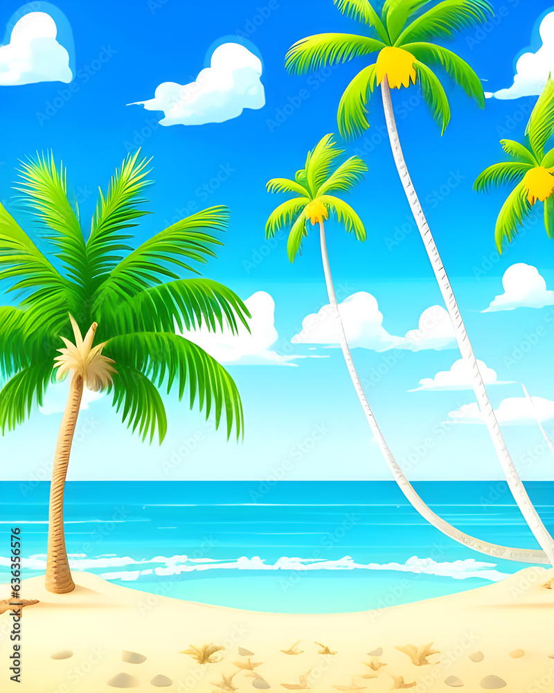 Obraz premium palm tree on the beach