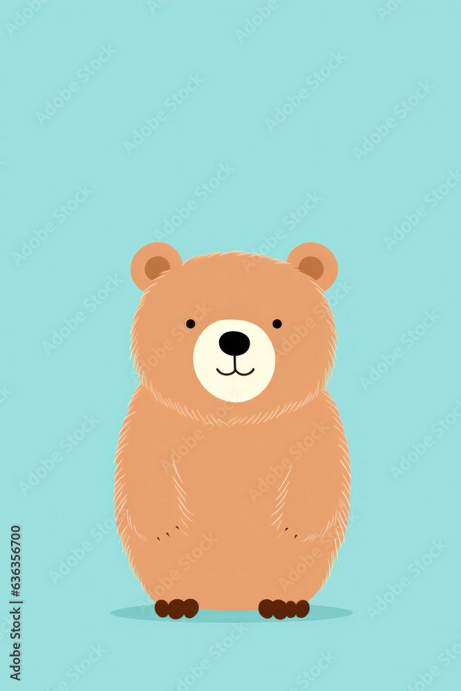 Cute cartoon bear illustration (AI Generated) Cute cartoon bear illustration (AI Generated)
