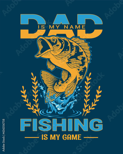 Fishing T-shirt Design, Fishing tee, Fishing sticker Design, Fishing vector artwork