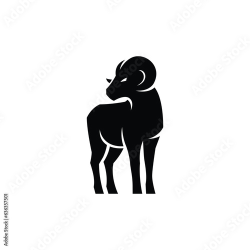 goat logo vector icon illustration