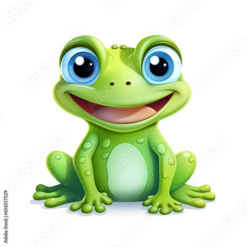 Cute cartoon frog illustration  AI Generated  