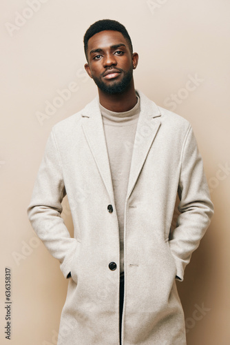 man space american portrait african african young black colourful guy beige american background copy