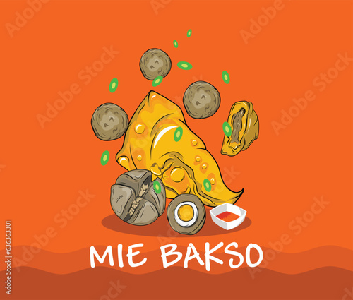 Vector Delicious meatball illustration