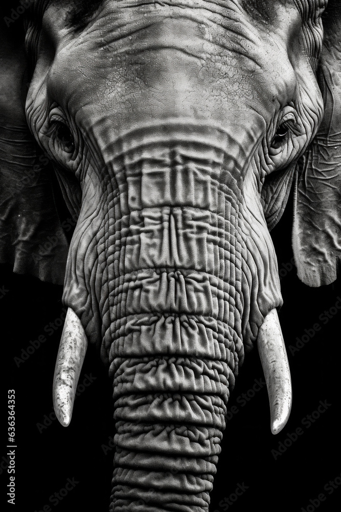 Fototapeta premium Beautiful Elephant (AI Generated) 