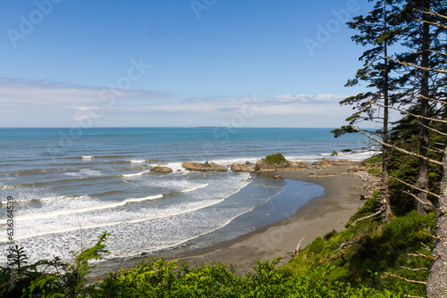 Oregon Peaceful Coastal Beauty: Sky, Horizon, and Ocean Waves