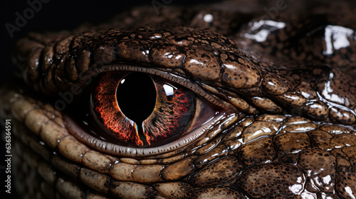 Close-up of a crocodile  AI Generated  