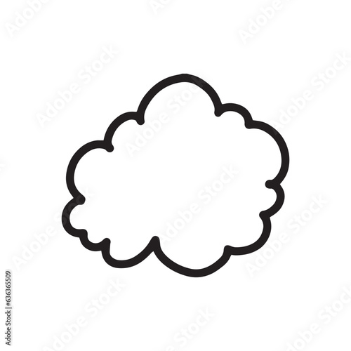 もこもこふきだし　シンプルアイコン　雲・泡