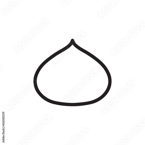 つの立つ泡のシンプルイラスト　アイコン