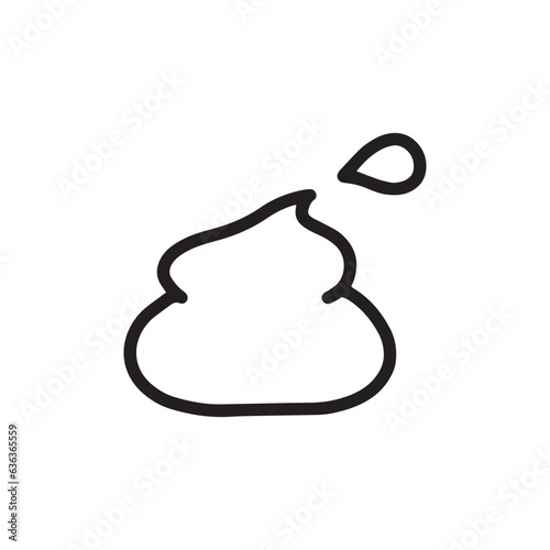 つの立つなめらか泡のシンプルイラスト　アイコン