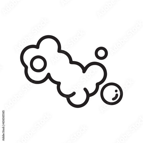 ブクブク泡のシンプルイラスト　アイコン