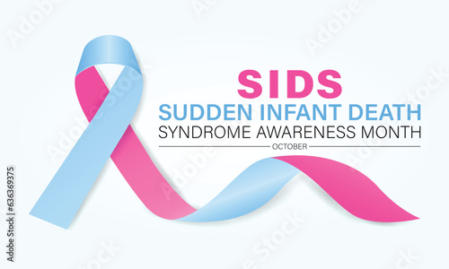 Sudden Infant death syndrome (SIDS) awareness month is observed every year in October .banner, poster, card, background design template white background 