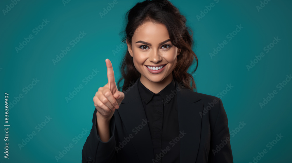Young woman wearing casual clothes pointing with hand and finger to the side looking at the camera. Young woman wearing casual clothes pointing with hand and finger to the side looking at the camera.