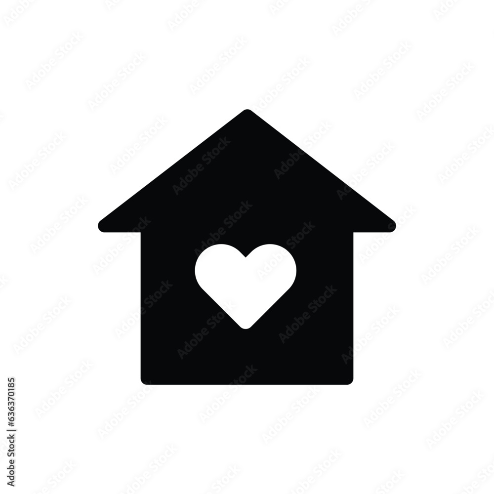 House Care, Family Home - Real Estate related Glyph Icon - EPS Vector House Care, Family Home - Real Estate related Glyph Icon - EPS Vector