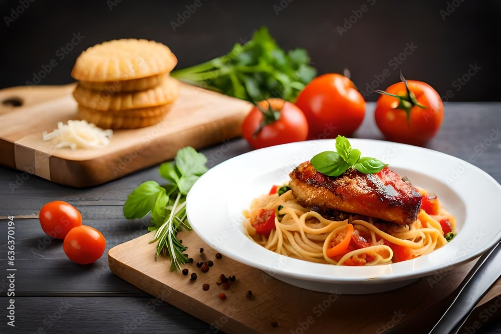 pasta with tomato sauce and basil pasta with tomato sauce and basil