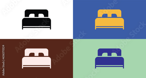 Bed icon for web and mobile