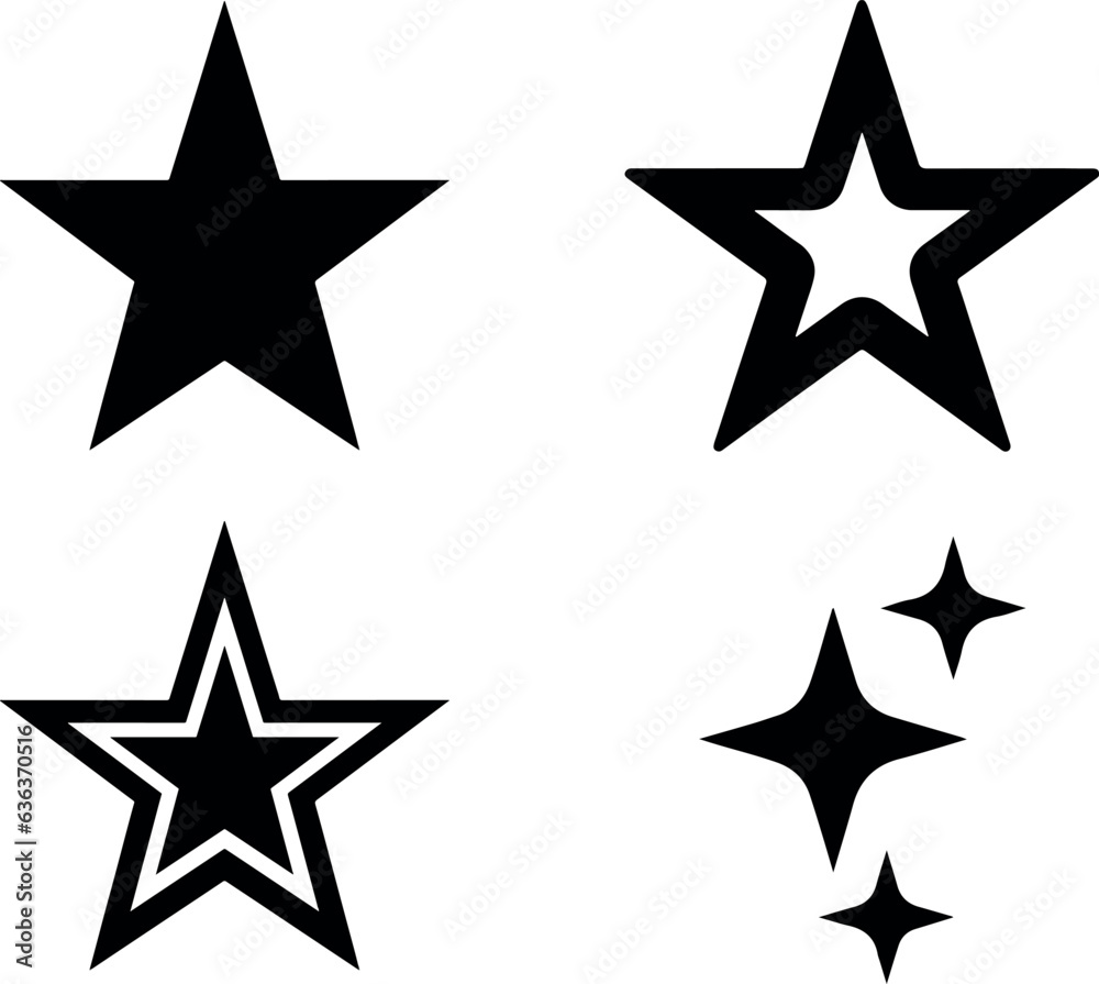Beautiful stars in vector