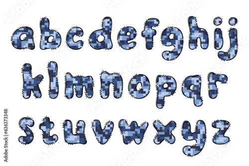 Handcrafted Army Camouflage letters color creative art typographic design