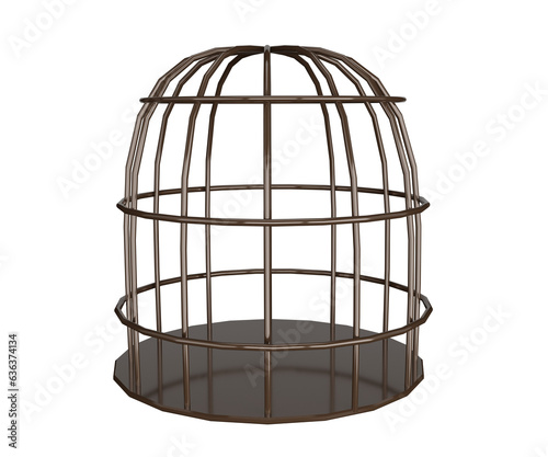 Canvas-taulu 3d rendering old bird cage