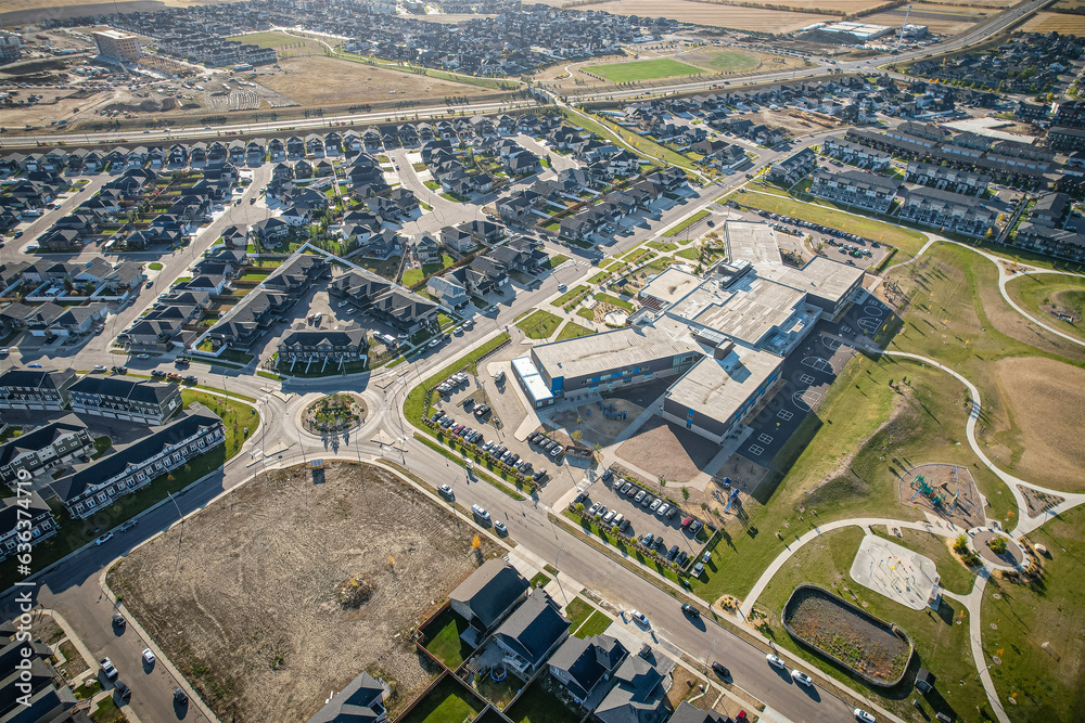 Sweeping Aerial View of Evergreen, Saskatoon, Saskatchewan Sweeping Aerial View of Evergreen, Saskatoon, Saskatchewan